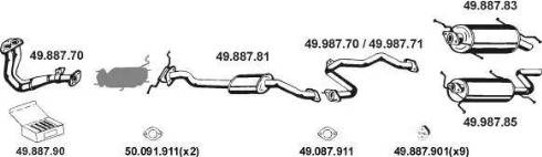 Eberspächer 492050 - Система випуску ОГ autocars.com.ua