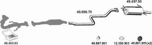 Eberspächer 492062 - Система випуску ОГ autocars.com.ua