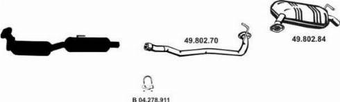 Eberspächer 492080 - Система випуску ОГ autocars.com.ua