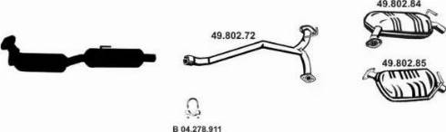 Eberspächer 492087 - Система випуску ОГ autocars.com.ua