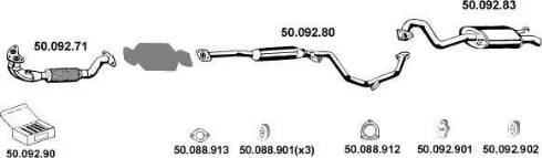 Eberspächer 502020 - Система випуску ОГ autocars.com.ua