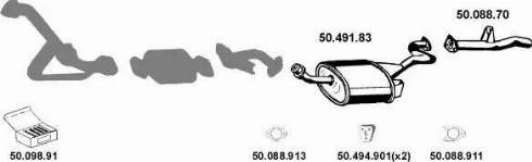 Eberspächer 502038 - Система випуску ОГ autocars.com.ua