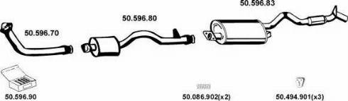 Eberspächer 502045 - Система випуску ОГ autocars.com.ua