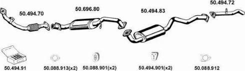 Eberspächer 502055 - Система випуску ОГ autocars.com.ua