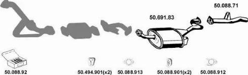 Eberspächer 502059 - Система випуску ОГ autocars.com.ua
