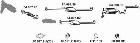 Eberspächer 542044 - Система випуску ОГ autocars.com.ua