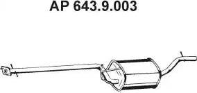 Eberspächer 643.9.003 - Середній глушник вихлопних газів autocars.com.ua