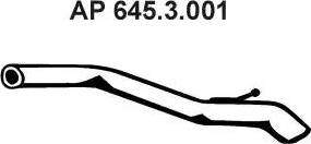 Eberspächer 645.3.001 - Труба вихлопного газу autocars.com.ua