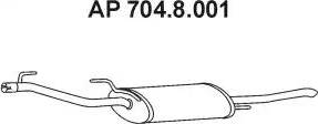 Eberspächer 704.8.001 - Глушитель выхлопных газов, конечный autodnr.net