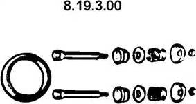Eberspächer 8.19.3.00 - Монтажний комплект, труба вихлопного газу autocars.com.ua