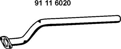 Eberspächer 91 11 6020 - Труба вихлопного газу autocars.com.ua