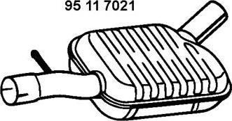 Eberspächer 95 11 7021 - Предглушітель вихлопних газів autocars.com.ua