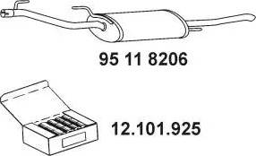 Eberspächer 95 11 8206 - Глушитель выхлопных газов, конечный avtokuzovplus.com.ua