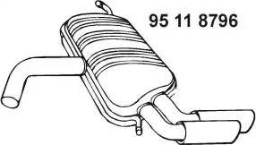 Eberspächer 95 11 8796 - Глушитель выхлопных газов, конечный avtokuzovplus.com.ua