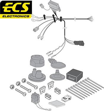 ECS AU030D1U - Комплект електрики, причіпне обладнання autocars.com.ua