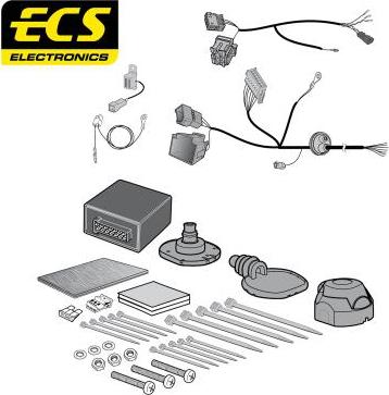 ECS AU08007MU - Комплект электрики, прицепное оборудование autodnr.net