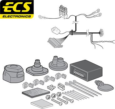 ECS BW008D1U - Комплект електрики, причіпне обладнання autocars.com.ua