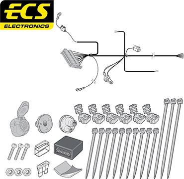 ECS BW016D1U - Комплект електрики, причіпне обладнання autocars.com.ua