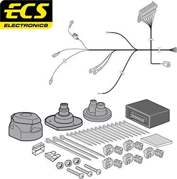 ECS BW019D1U - Комплект електрики, причіпне обладнання autocars.com.ua