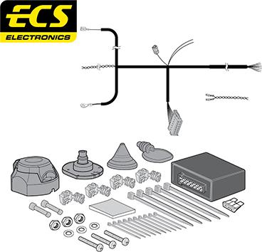 ECS BW02707MU - Комплект електрики, причіпне обладнання autocars.com.ua