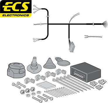 ECS BW02713MU - Комплект електрики, причіпне обладнання autocars.com.ua