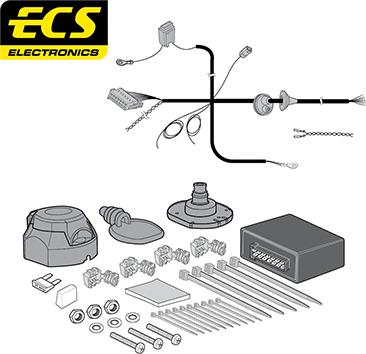 ECS BW02807U - Комплект електрики, причіпне обладнання autocars.com.ua