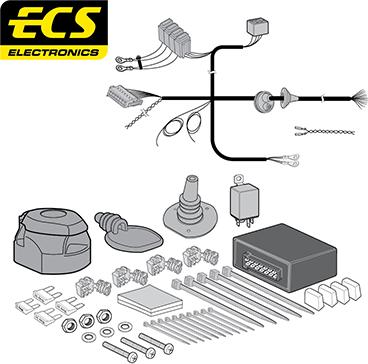 ECS BW02813U - Комплект электрики, прицепное оборудование autodnr.net