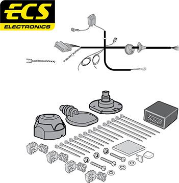 ECS BW03107U - Комплект електрики, причіпне обладнання autocars.com.ua