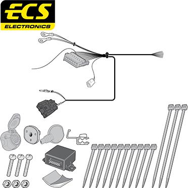 ECS CT052D1U - Комплект электрики, прицепное оборудование autodnr.net