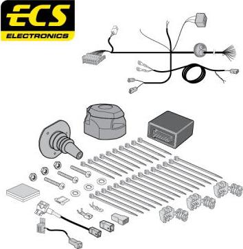 ECS KI12013U - Комплект електрики, причіпне обладнання autocars.com.ua