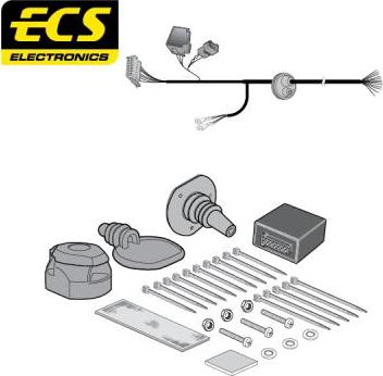 ECS MB09113U - Комплект электрики, прицепное оборудование autodnr.net