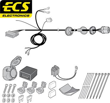 ECS MB09713U - Комплект електрики, причіпне обладнання autocars.com.ua