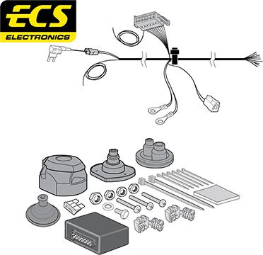 ECS OP052D1U - Комплект электрики, прицепное оборудование autodnr.net