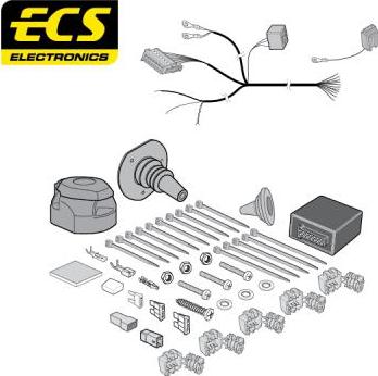 ECS PE07413MU - Комплект електрики, причіпне обладнання autocars.com.ua