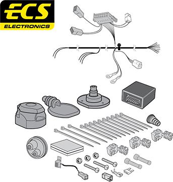 ECS RN122DXU - Комплект електрики, причіпне обладнання autocars.com.ua