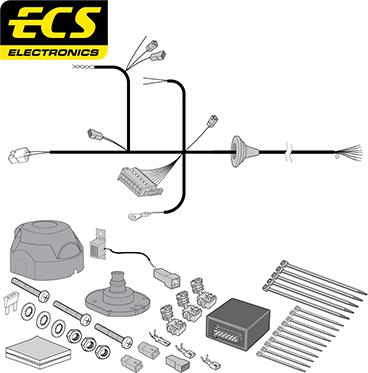 ECS RN14407MU - Комплект електрики, причіпне обладнання autocars.com.ua