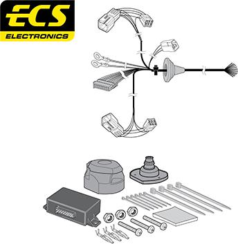 ECS SZ019DLU - Комплект електрики, причіпне обладнання autocars.com.ua