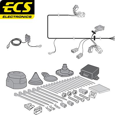 ECS TO154BLU - Комплект електрики, причіпне обладнання autocars.com.ua