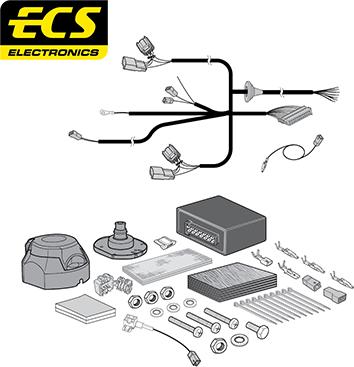 ECS TO29607U - Комплект електрики, причіпне обладнання autocars.com.ua