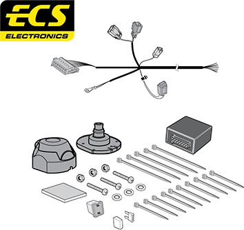 ECS VL04307U - Комплект электрики, прицепное оборудование autodnr.net