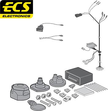 ECS VW104D1U - Комплект електрики, причіпне обладнання autocars.com.ua