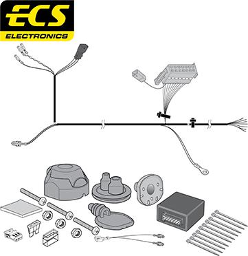 ECS VW127B1U - Комплект електрики, причіпне обладнання autocars.com.ua