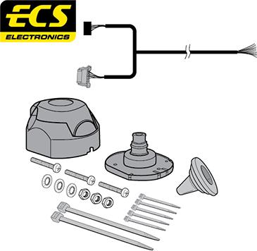 ECS VW16507U - Комплект електрики, причіпне обладнання autocars.com.ua