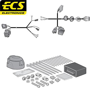 ECS VW19013MU - Комплект електрики, причіпне обладнання autocars.com.ua