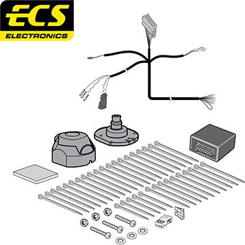 ECS VW20007U - Комплект електрики, причіпне обладнання autocars.com.ua