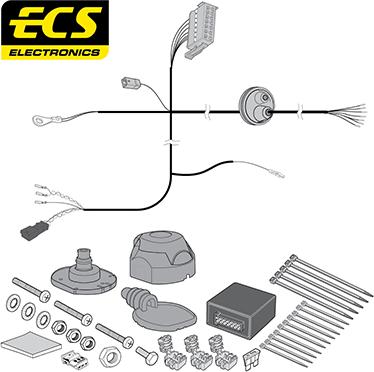 ECS VW20407MU - Комплект електрики, причіпне обладнання autocars.com.ua