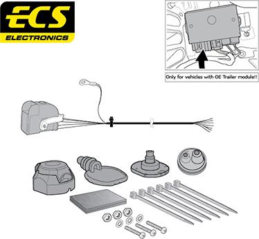 ECS VW26807MU - Комплект електрики, причіпне обладнання autocars.com.ua