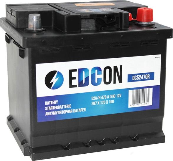 Edcon DC52470R - Стартерная аккумуляторная батарея, АКБ autodnr.net