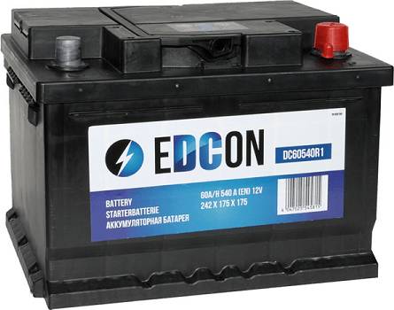 Edcon DC60540R1 - Стартерная аккумуляторная батарея, АКБ autodnr.net