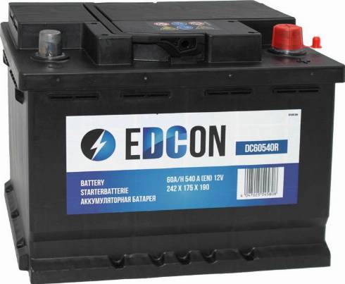 Edcon DC60540R - Стартерна акумуляторна батарея, АКБ autocars.com.ua